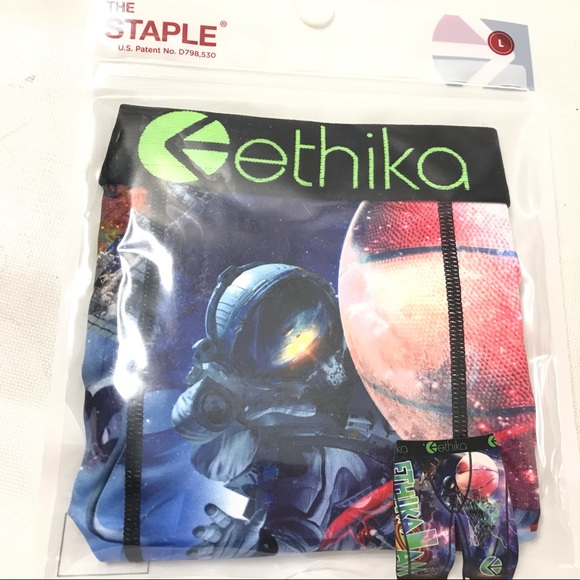Ethika Mens Underwear Astronaut Space Basketball Boxer Briefs - Picture 5 of 10